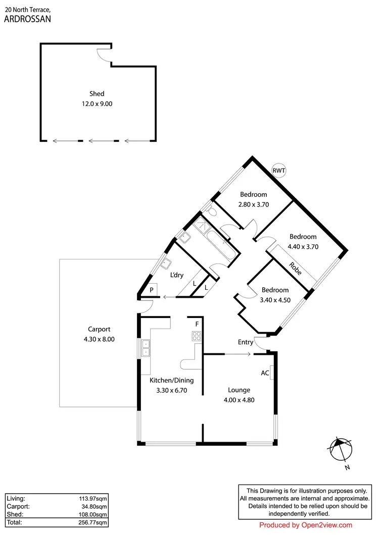 Floorplan of Homely house listing, 20 North Terrace, Ardrossan SA 5571