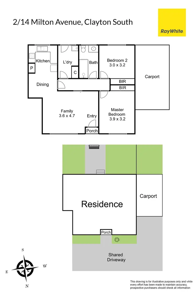 Floorplan of Homely unit listing, 2/14 Milton Avenue, Clayton South VIC 3169