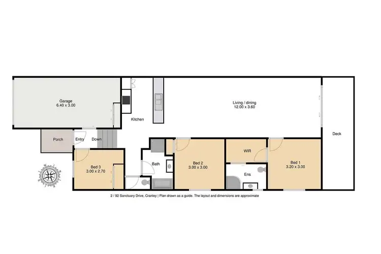 Floorplan of Homely unit listing, 1 & 2/92 Sanctuary Drive, Cranley QLD 4350