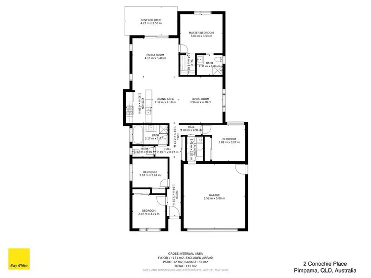 Floorplan of Homely house listing, 2 Conochie Place, Pimpama QLD 4209
