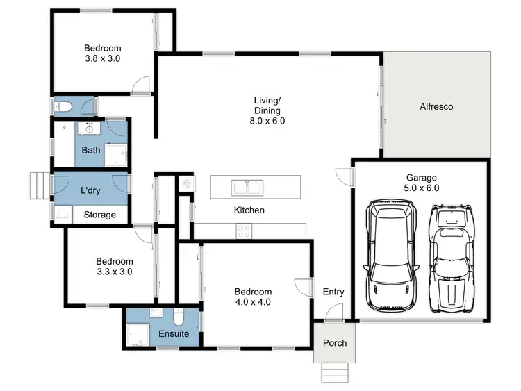 Floorplan of Homely house listing, 1 Carlyle Street, Benalla VIC 3672