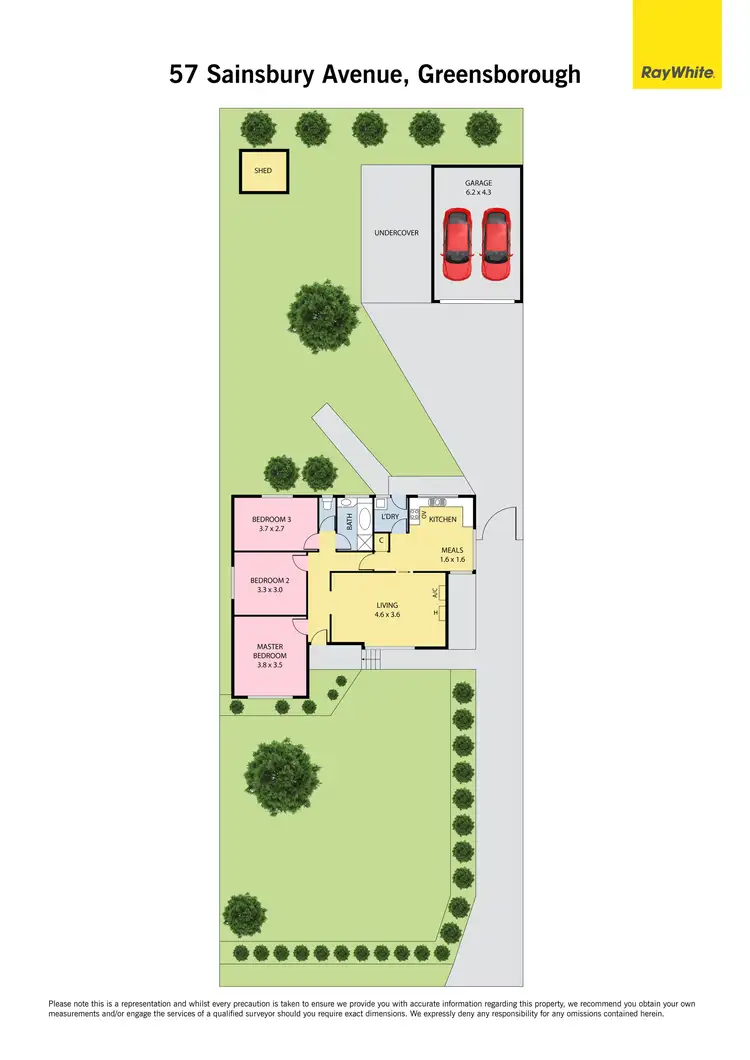 Floorplan of Homely house listing, 57 Sainsbury Avenue, Greensborough VIC 3088