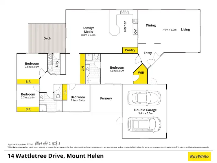 Floorplan of Homely house listing, 14 Wattletree Drive, Mount Helen VIC 3350