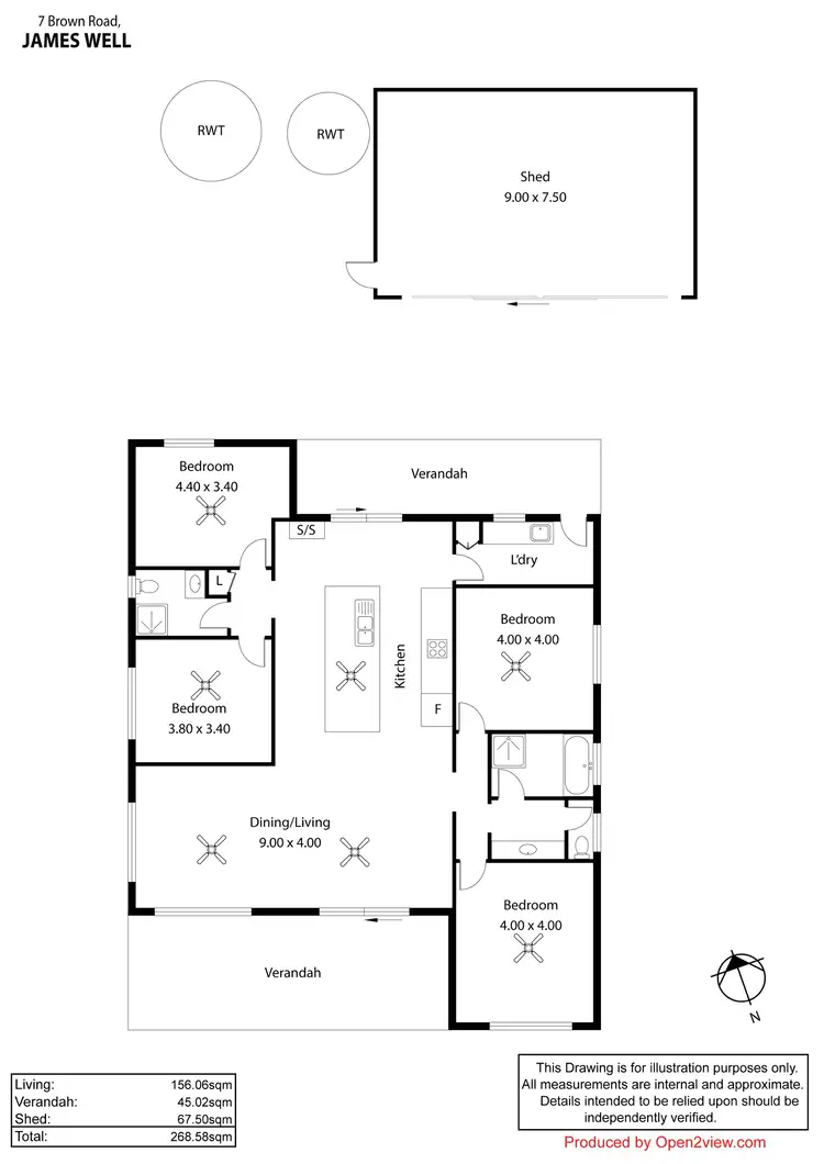 Floorplan of Homely house listing, 7 Brown Road, James Well SA 5571