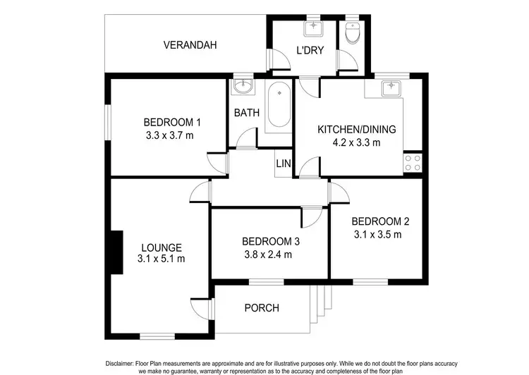 Floorplan of Homely unit listing, 13 Howard Street, Mount Gambier SA 5290