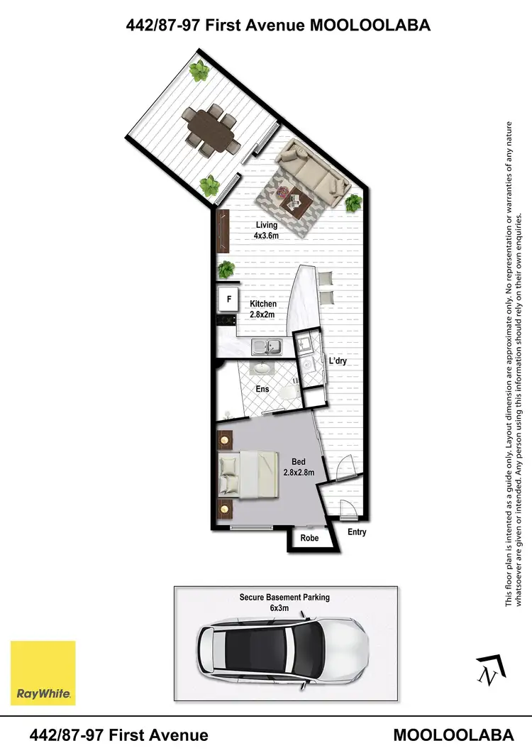 Floorplan of Homely unit listing, 442/87-97 First Avenue, Mooloolaba QLD 4557