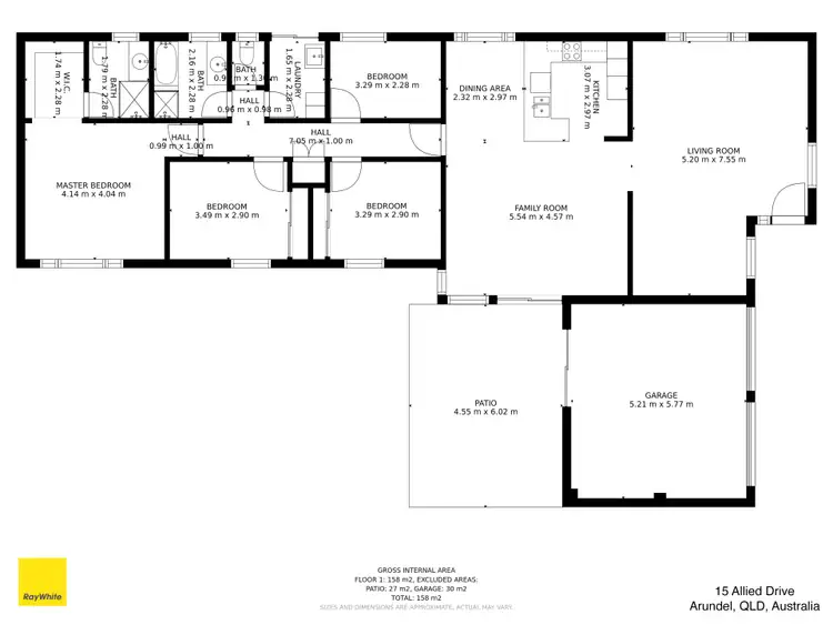 Floorplan of Homely house listing, 15 Allied Drive, Arundel QLD 4214