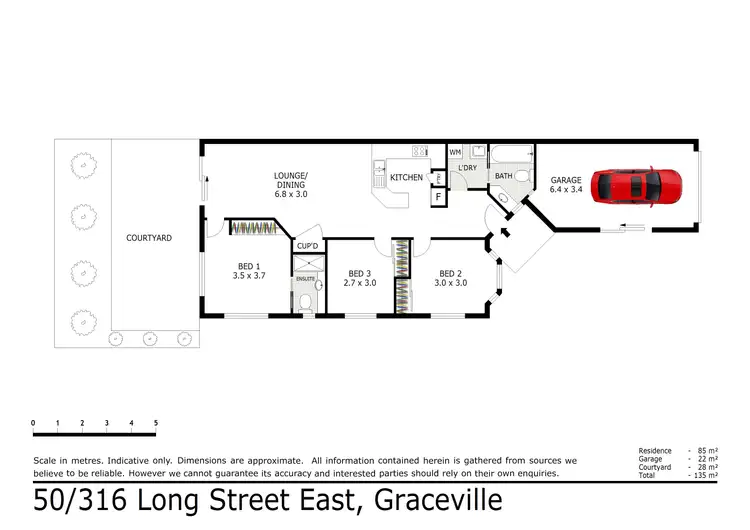 Floorplan of Homely townhouse listing, 50/316 Long Street East, Graceville QLD 4075