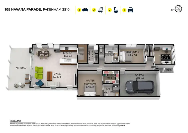 Floorplan of Homely house listing, 105 Havana Parade, Pakenham VIC 3810