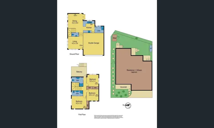 Floorplan of Homely townhouse listing, 4/5 Edward Court, Ivanhoe VIC 3079