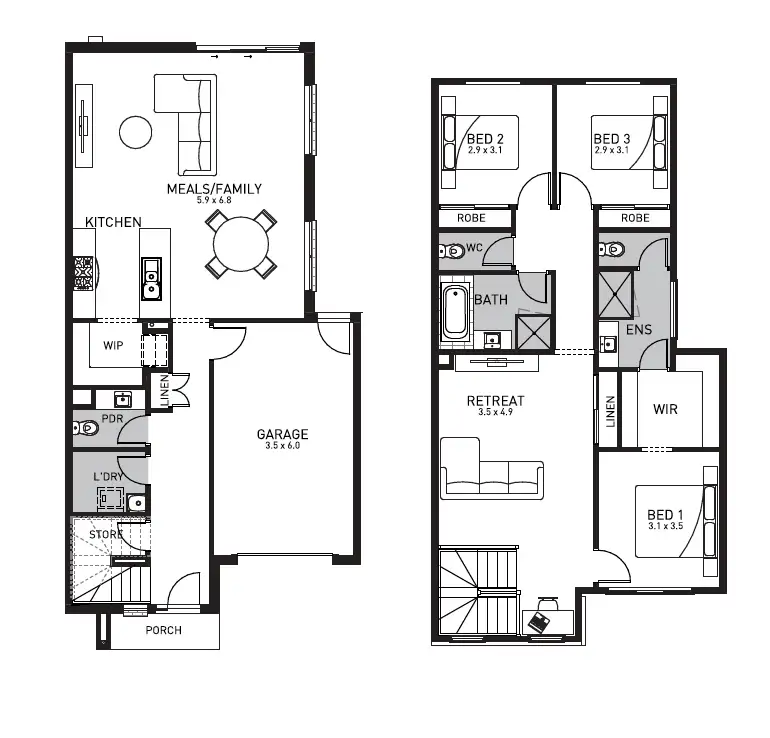 Floorplan of Homely townhouse listing, 23 Chandra Place, Epping VIC 3076