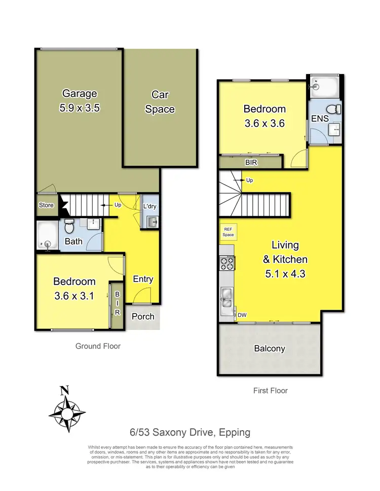 Floorplan of Homely townhouse listing, 6/53 Saxony Drive, Epping VIC 3076