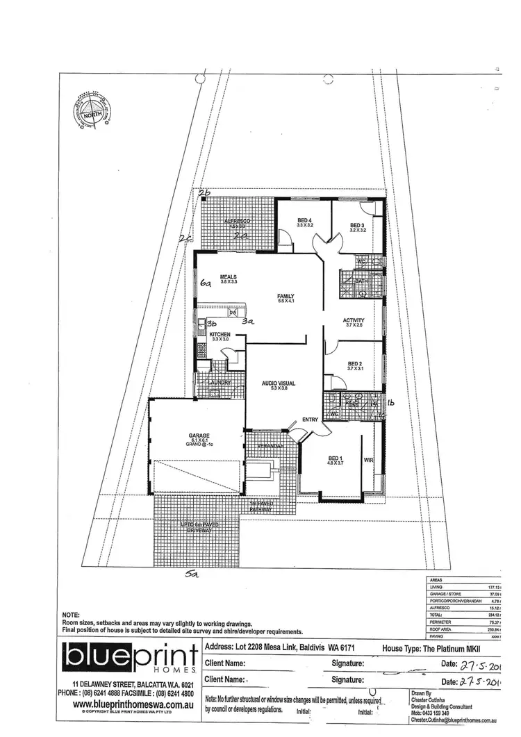 Floorplan of Homely house listing, 1 Mesa Link, Baldivis WA 6171