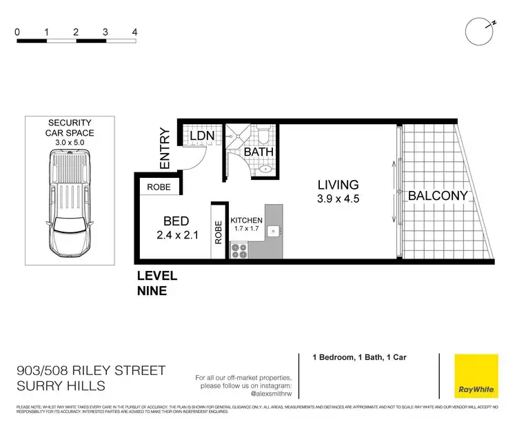 Floorplan of Homely apartment listing, 903/508 Riley Street, Surry Hills NSW 2010
