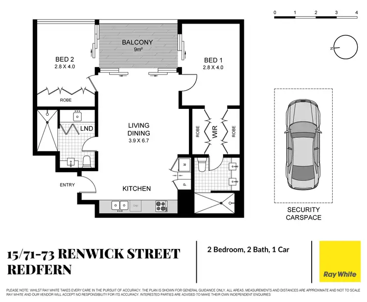 Floorplan of Homely apartment listing, 15/71-73 Renwick Street, Redfern NSW 2016