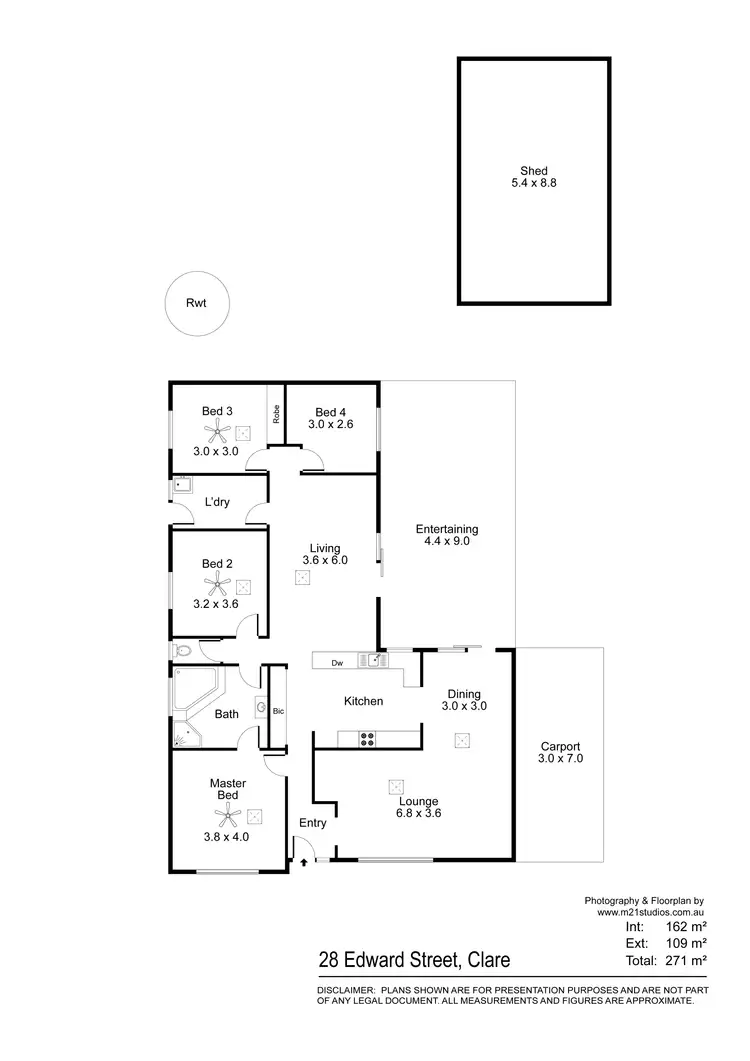 Floorplan of Homely house listing, 28 Edward Street, Clare SA 5453