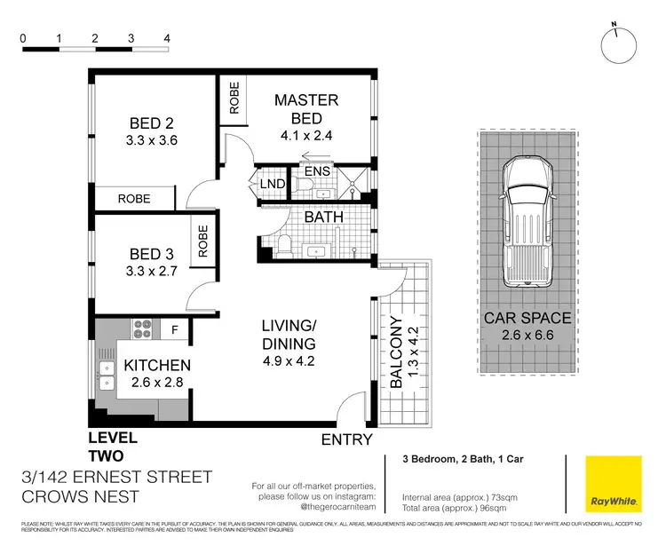 Floorplan of Homely apartment listing, 3/142 Ernest Street, Crows Nest NSW 2065
