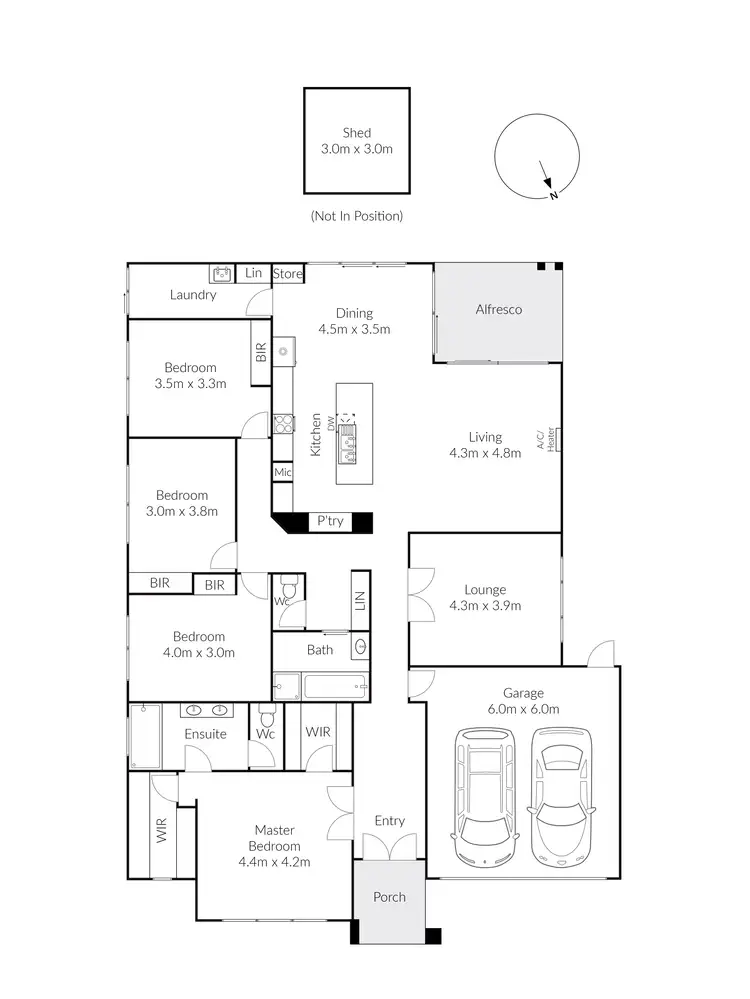 Floorplan of Homely house listing, 35 Grand Lakes Way, Lara VIC 3212