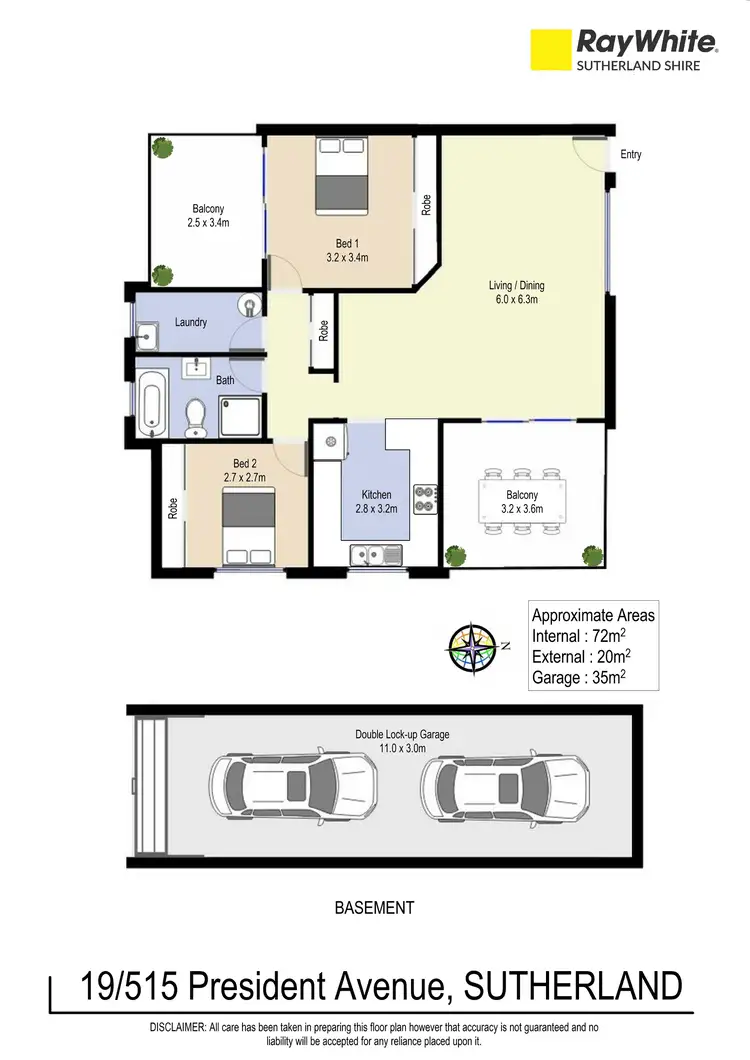 Floorplan of Homely apartment listing, 19/515-521 President Avenue, Sutherland NSW 2232