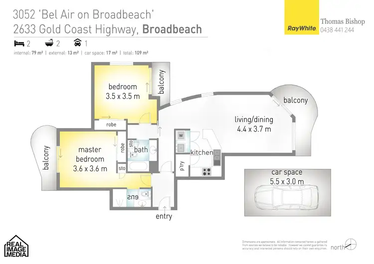 Floorplan of Homely unit listing, 3052/2623-2633 Gold Coast Highway, Broadbeach QLD 4218