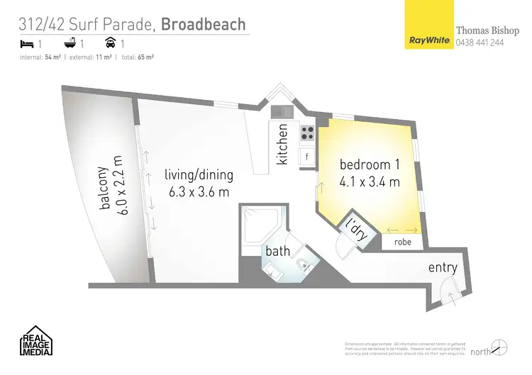 Floorplan of Homely unit listing, 312/42 Surf Parade, Broadbeach QLD 4218