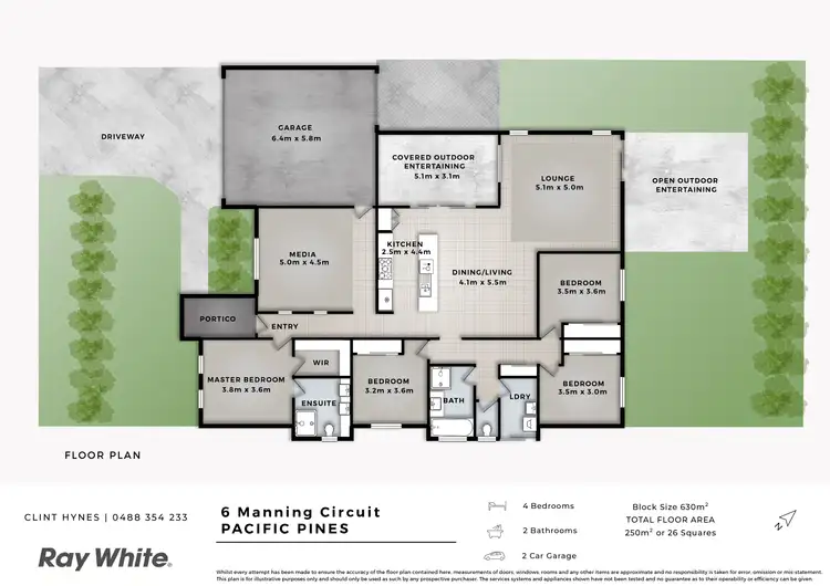 Floorplan of Homely house listing, 6 Manning Circuit, Pacific Pines QLD 4211