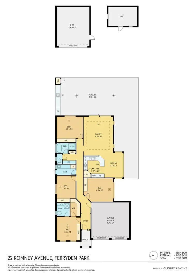 Floorplan of Homely house listing, 22 Romney Avenue, Ferryden Park SA 5010