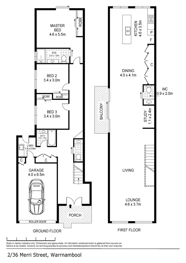 Floorplan of Homely house listing, 2/36 Merri Street, Warrnambool VIC 3280