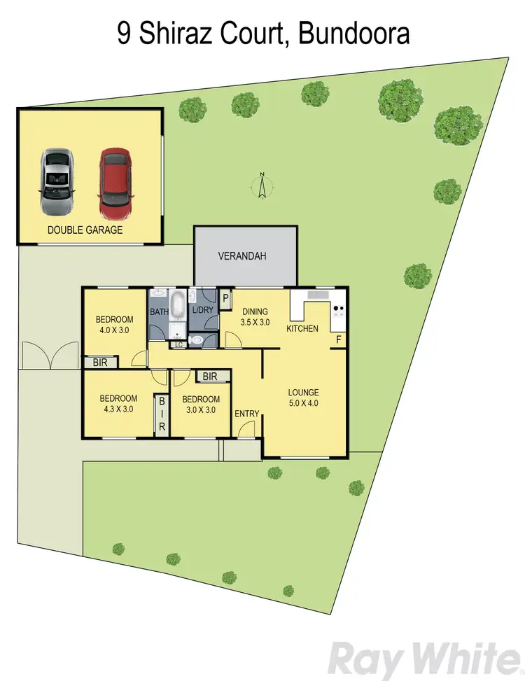 Floorplan of Homely house listing, 9 Shiraz Court, Bundoora VIC 3083