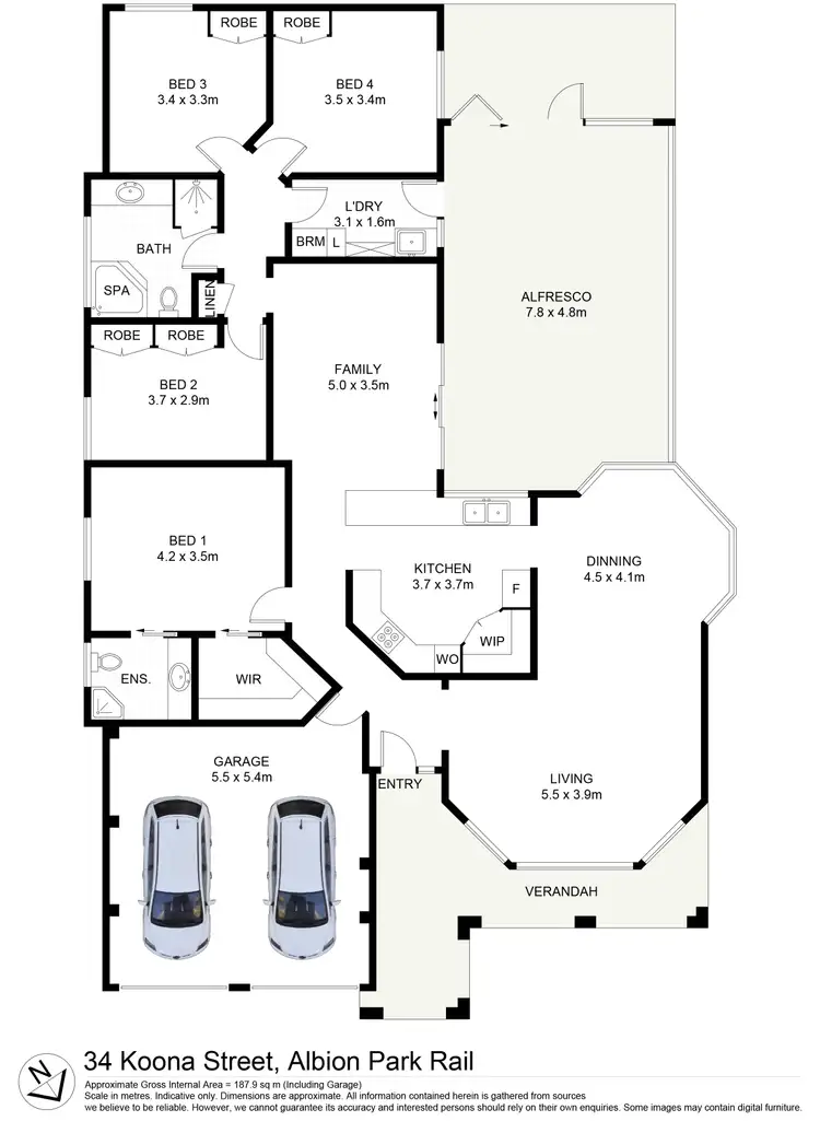 Floorplan of Homely house listing, 34 Koona Street, Albion Park Rail NSW 2527