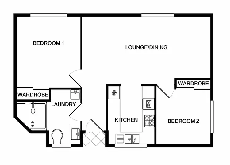 Floorplan of Homely villa listing, 1/37 Mulgoa Road, Penrith NSW 2750