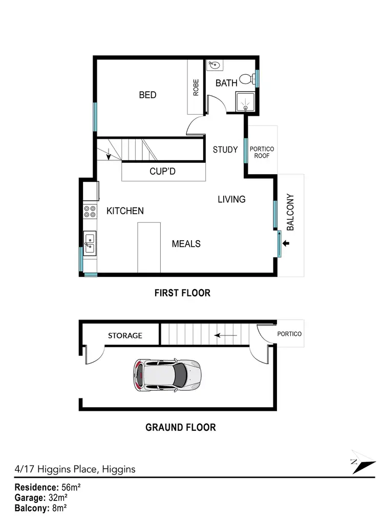 Floorplan of Homely unit listing, 4/17 Higgins Place, Higgins ACT 2615
