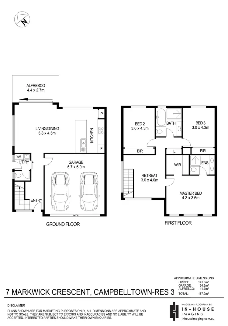 Floorplan of Homely house listing, U3/7 Markwick Crescent, Campbelltown SA 5074