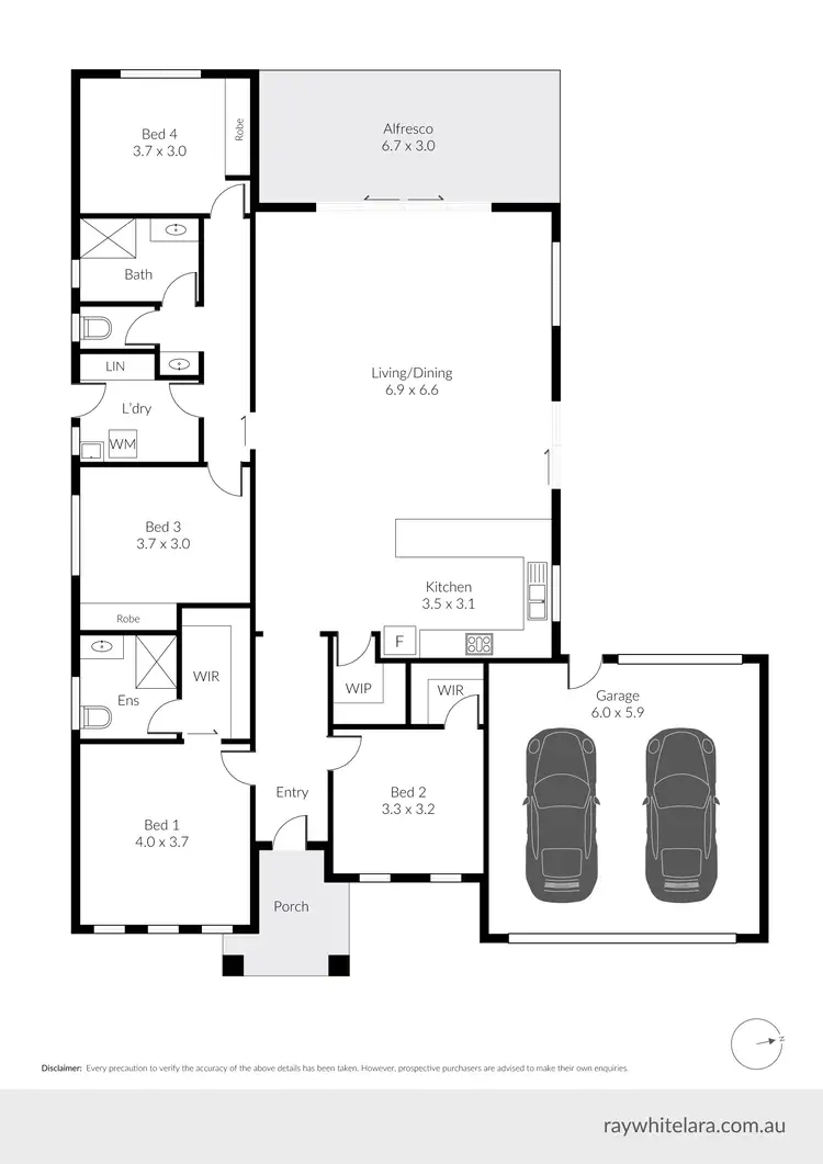 Floorplan of Homely house listing, 5 Benetti Drive, Lara VIC 3212