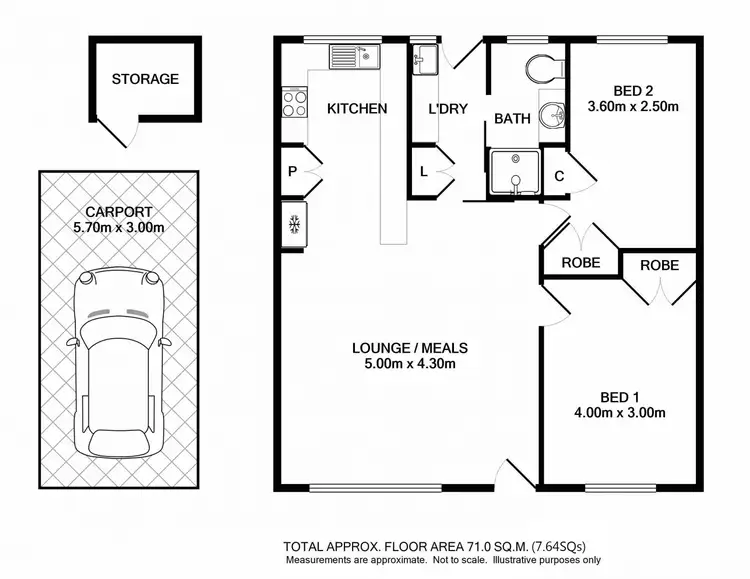 Floorplan of Homely unit listing, 2/623 Prune Street, Lavington NSW 2641