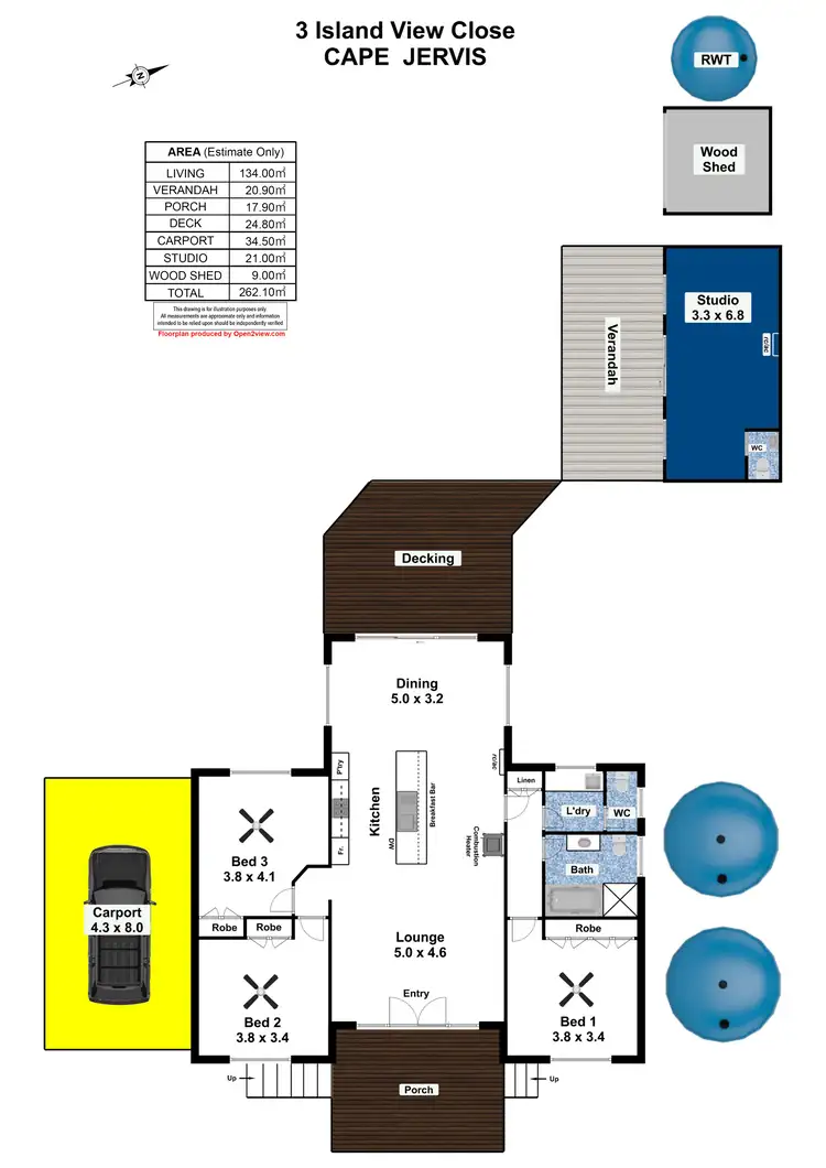 Floorplan of Homely house listing, 3 Island View Close, Cape Jervis SA 5204