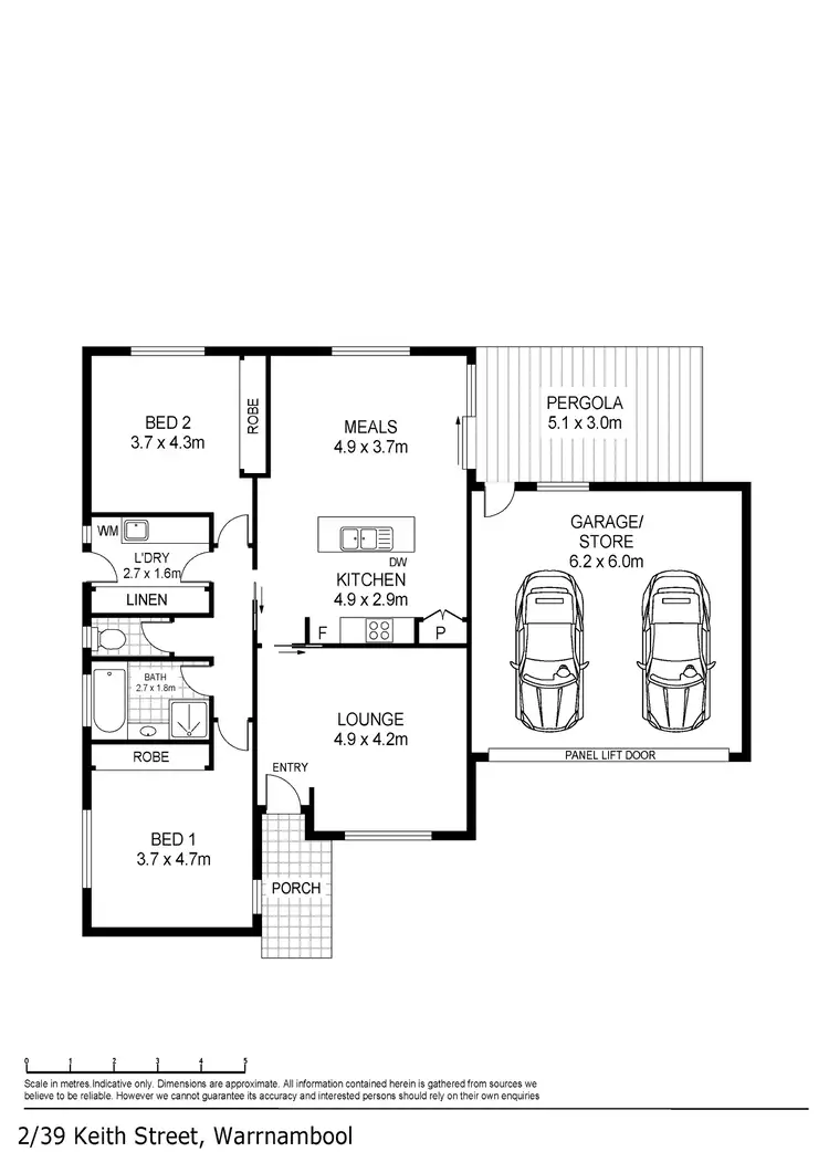 Floorplan of Homely unit listing, 2/39 Keith Street, Warrnambool VIC 3280