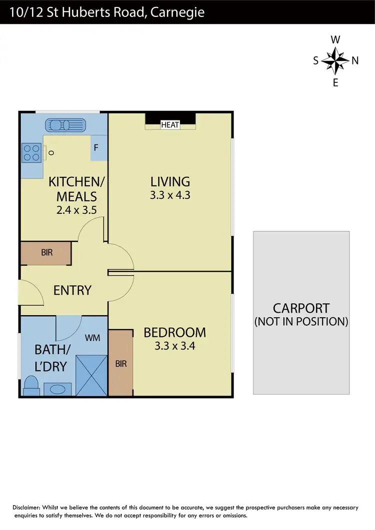 Floorplan of Homely apartment listing, 10/12 St Huberts Road, Carnegie VIC 3163