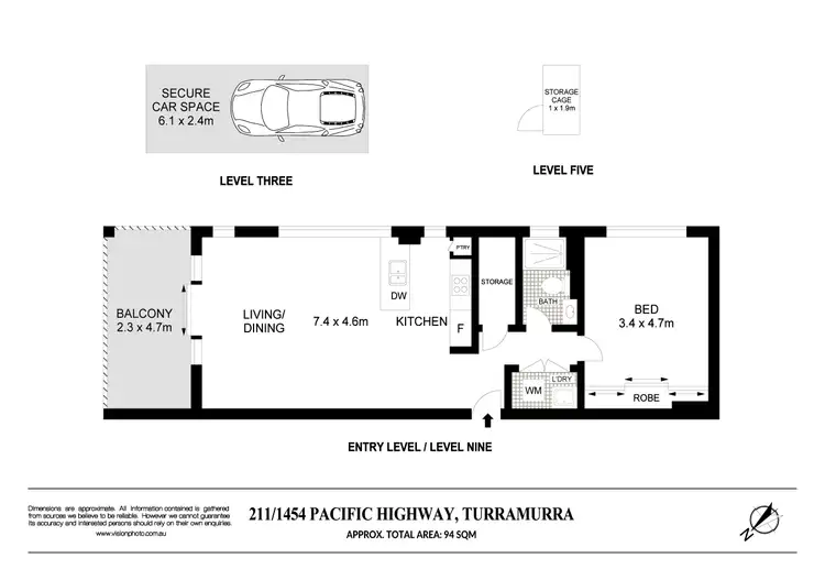 Floorplan of Homely apartment listing, 211/1454 Pacific Highway, Turramurra NSW 2074