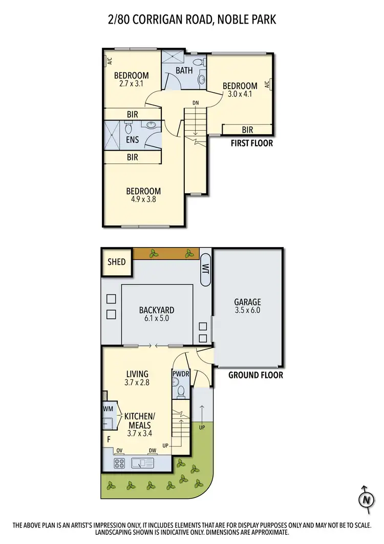 Floorplan of Homely townhouse listing, 2/80 Corrigan Road, Noble Park VIC 3174