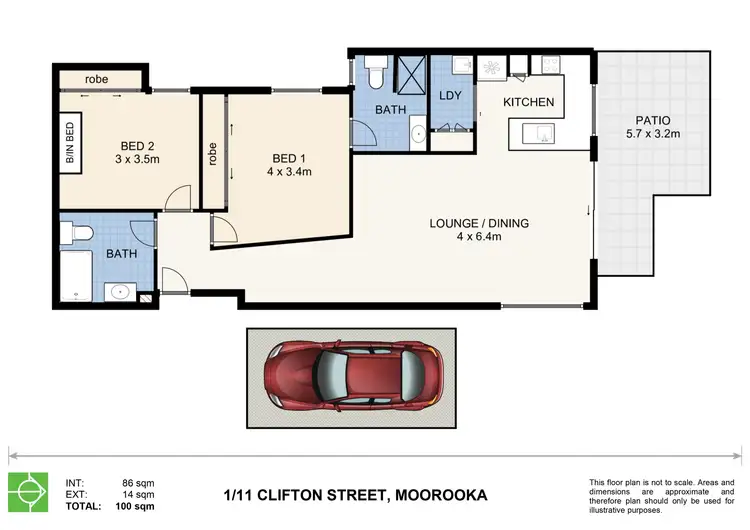 Floorplan of Homely unit listing, 1/11 Clifton Street, Moorooka QLD 4105