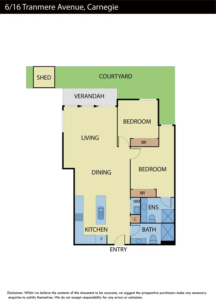 Floorplan of Homely apartment listing, 6/16 Tranmere Avenue, Carnegie VIC 3163