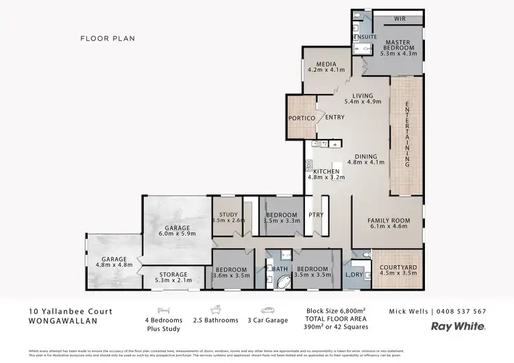 Floorplan of Homely house listing, 10 Yallanbee Court, Wongawallan QLD 4210