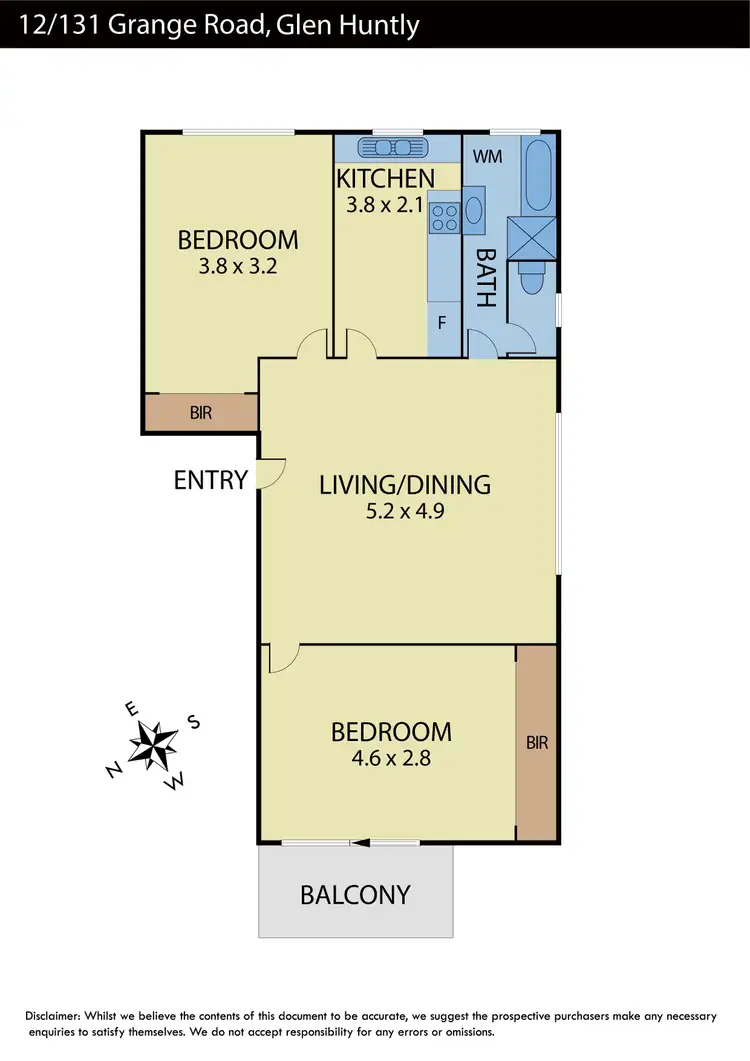 Floorplan of Homely apartment listing, 12/131 Grange Road, Glen Huntly VIC 3163