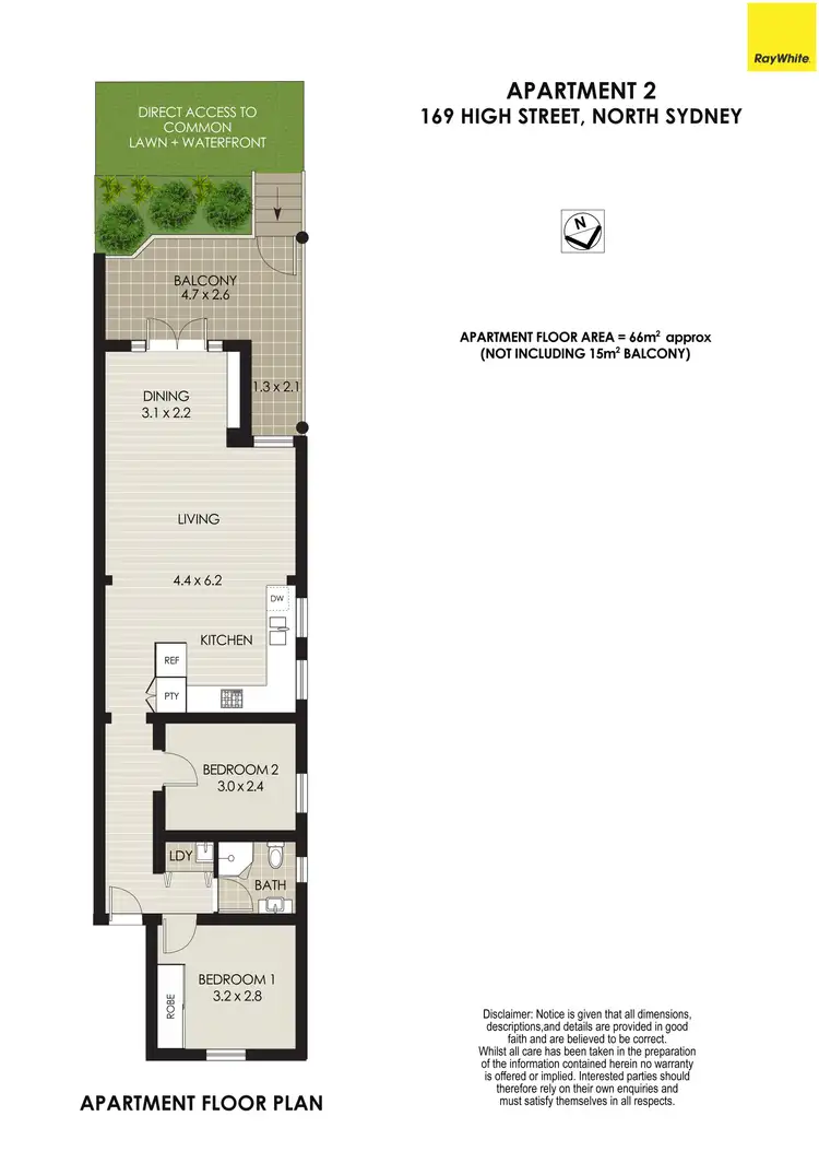 Floorplan of Homely apartment listing, 2/169 High Street, North Sydney NSW 2060