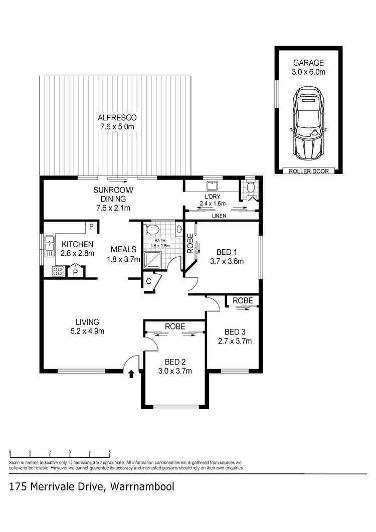 Floorplan of Homely house listing, 175 Merrivale Drive, Warrnambool VIC 3280