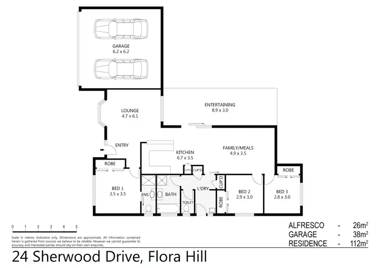 Floorplan of Homely house listing, 24 Sherwood Drive, Flora Hill VIC 3550