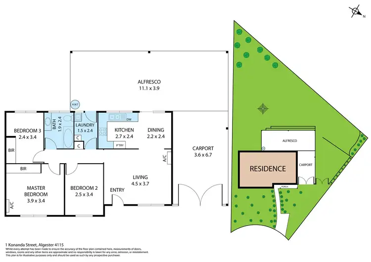Floorplan of Homely house listing, 1 Konanda Street, Algester QLD 4115