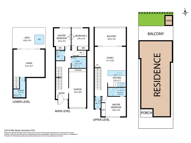 Floorplan of Homely townhouse listing, 2/41A Villa Street, Annerley QLD 4103
