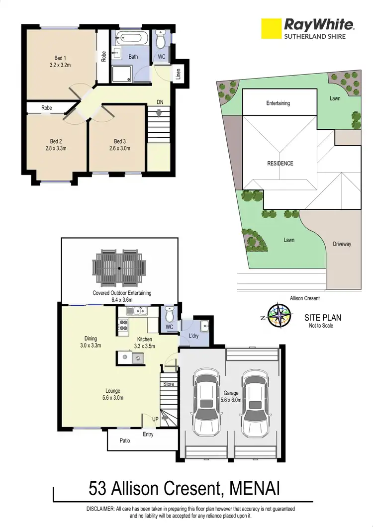 Floorplan of Homely semi-detached listing, 53 Allison Crescent, Menai NSW 2234